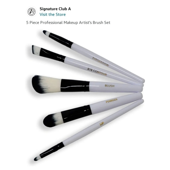 NEW Signature Club A 5 Piece Professional Makeup Artist's Brush Set & Makeup Bag - Picture 7 of 7